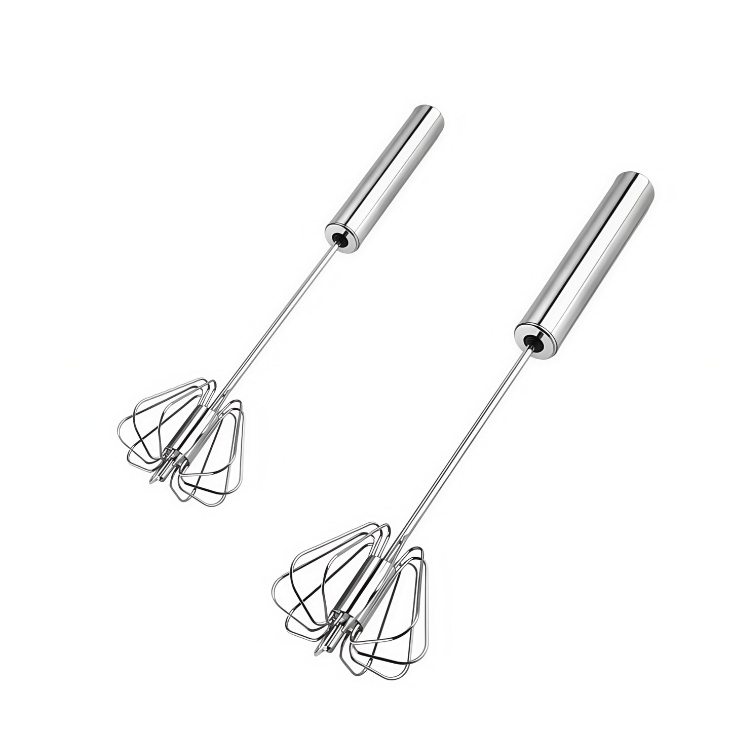 Digead Stainless Steel Egg Whisk, Hand Push Rotary Whisk Blender, Versatile Milk Frother, Hand Push Mixer Stirrer for Blending, Whisking, Beating & Stirring (12in)