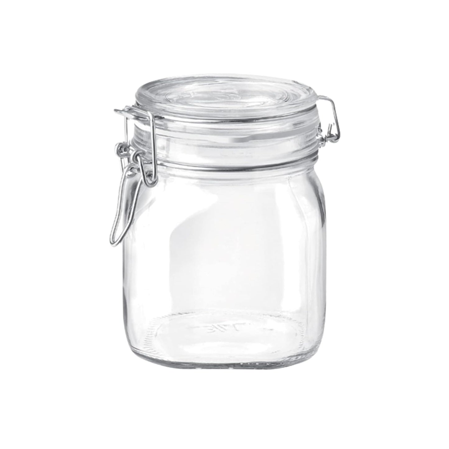 Bormioli Rocco Fido Glass Jar - 50.75 oz Large Airtight Container with Clamp Lid & Rubber Seal, BPA-Free Italian Glass Canister for Pantry Display, Decorative Kitchen Storage, Events & Weddings