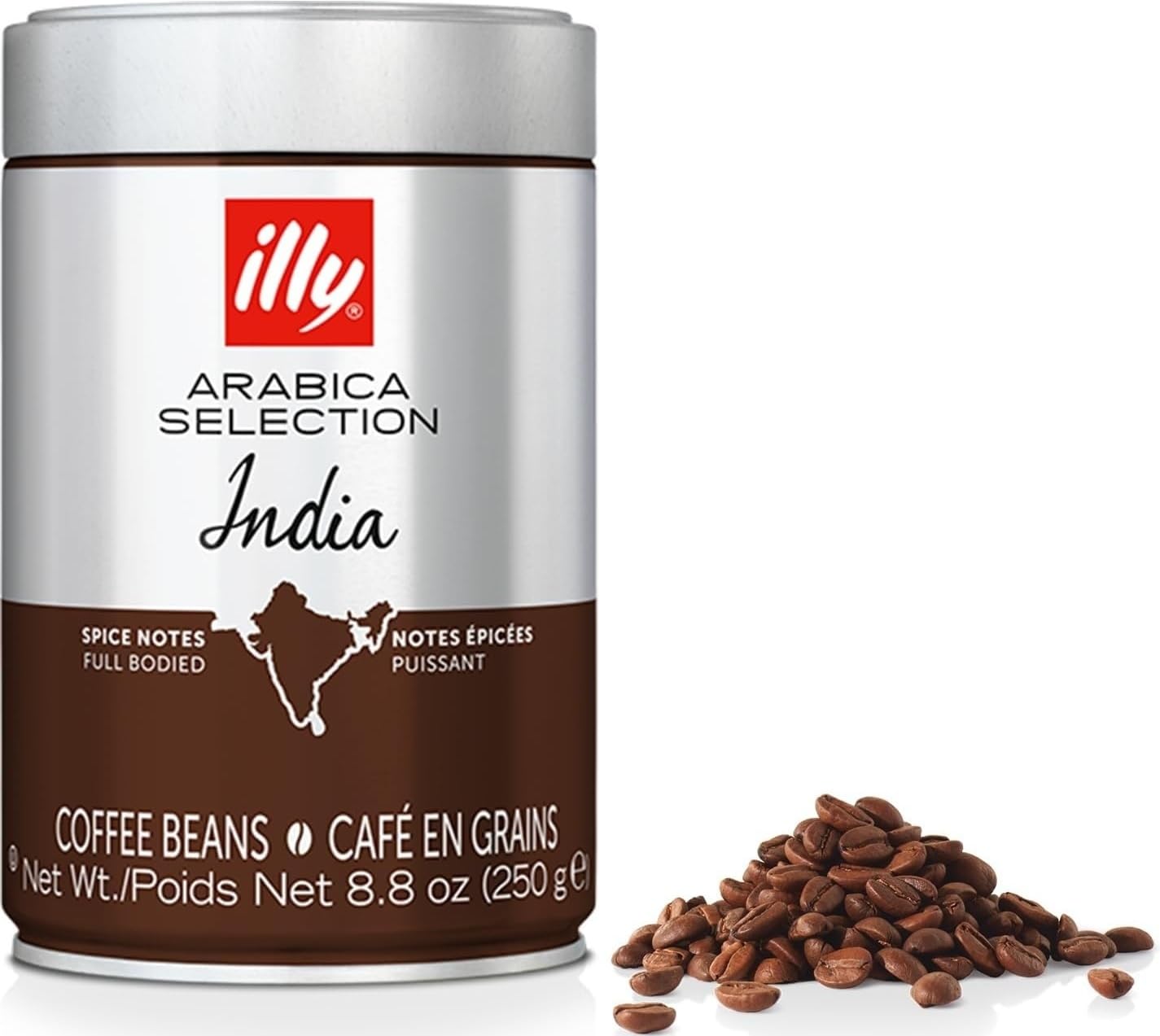 Illy Intenso Whole Bean Coffee, Dark Roast, Intense, Robust And Full Flavored With Notes Of Deep Cocoa, 100% Arabica Coffee, No Preservatives, 8.8 Ounce (Pack Of 1)