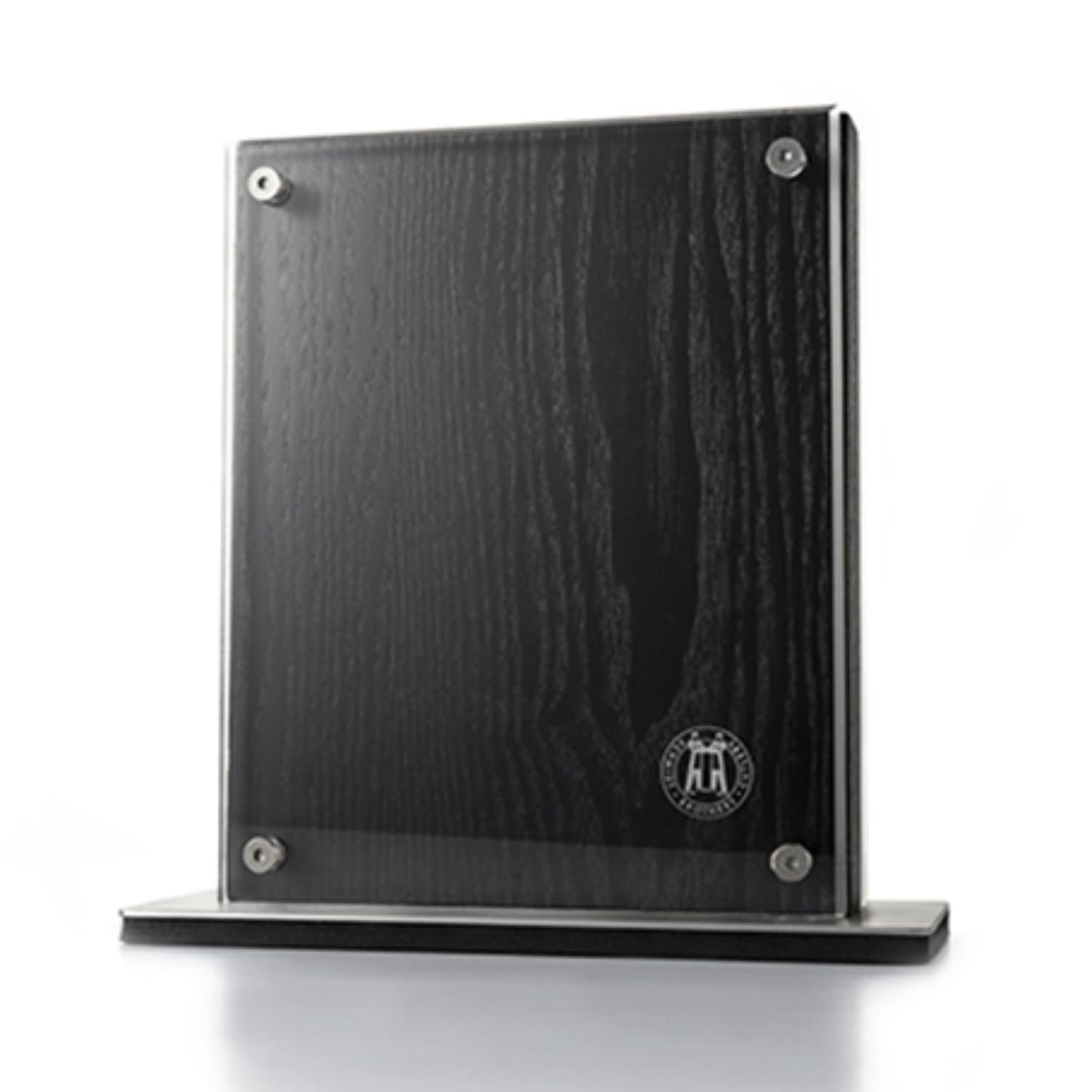 Schmidt Brothers - Honeycomb (Acacia Hex) Downtown Magnetic Knife Block, Acacia Hardwood and Acrylic Shield, Universal Cutlery Storage For 16-18 Knives