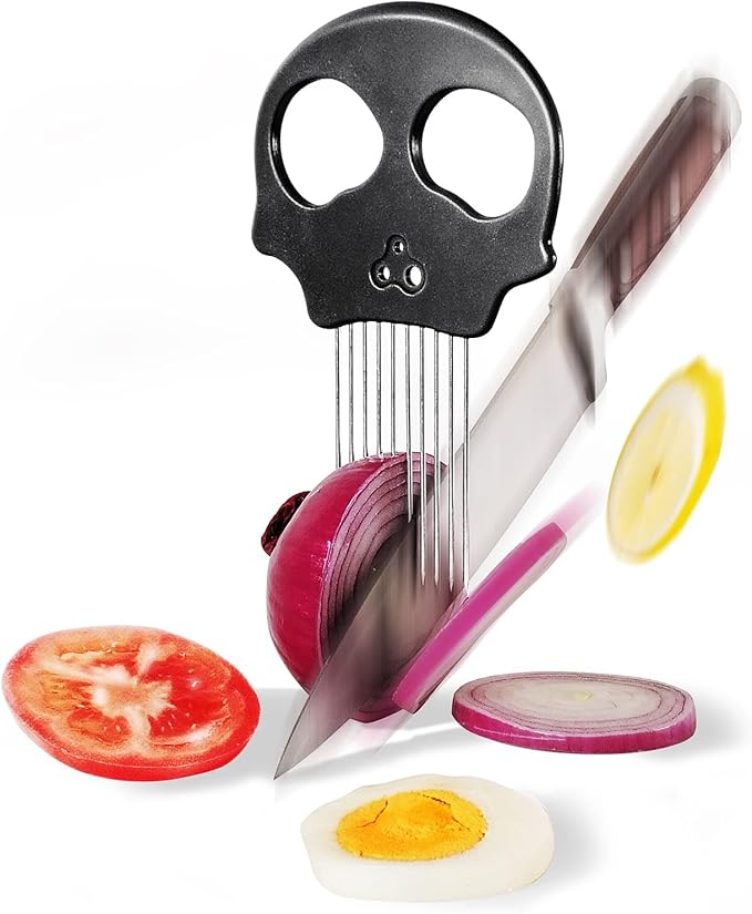 Lovfult Stainless Steel Onion Cutter – Multi-Function Vegetable Cutter & Herb Stripper for Avocados, Eggs, Tomatoes, Potatoes (Green)