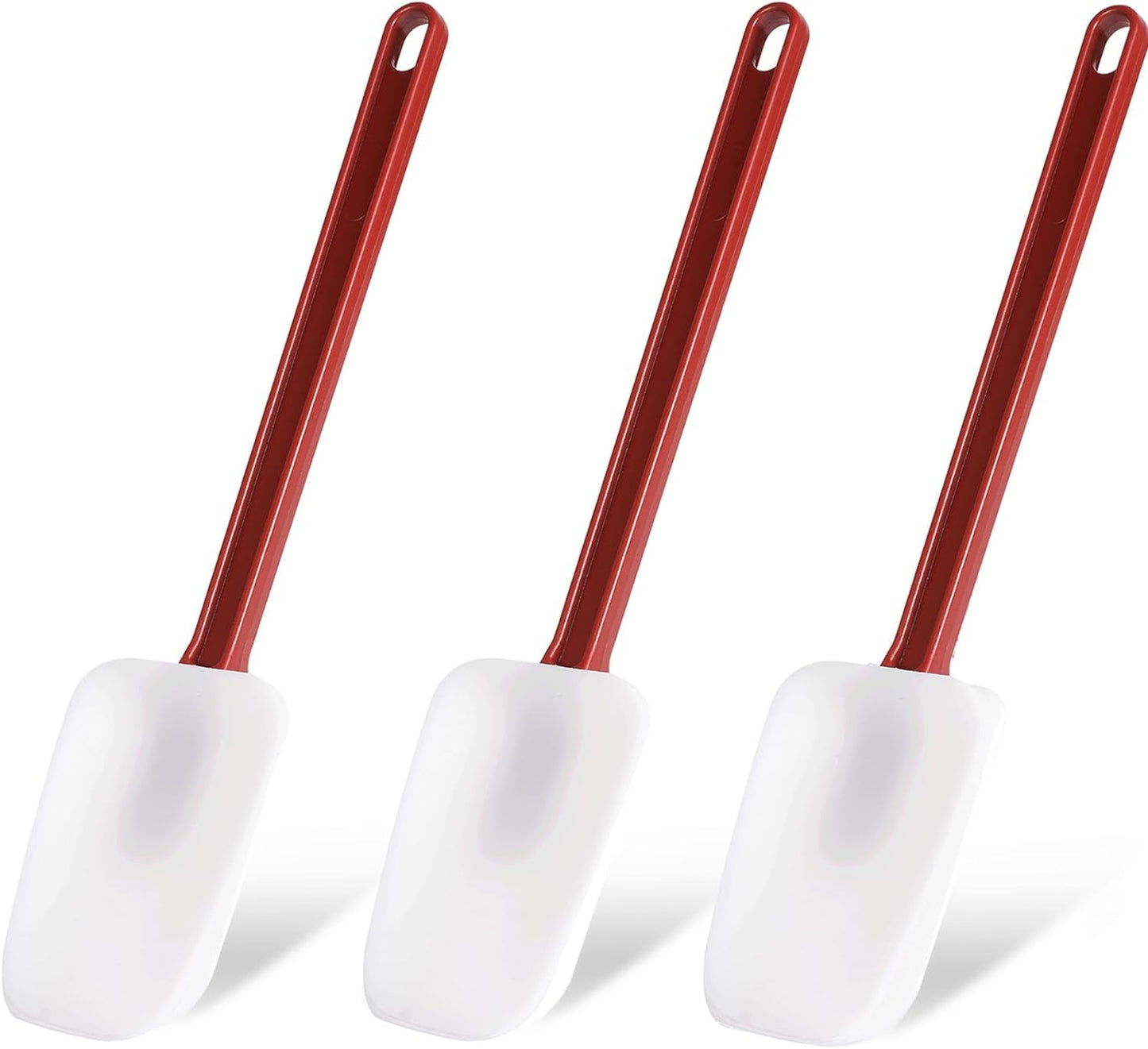 Silicone High Heat Spatula Set, 3pc (9.5/14/16Inches) - Commercial Rubber Spatula for Cooking