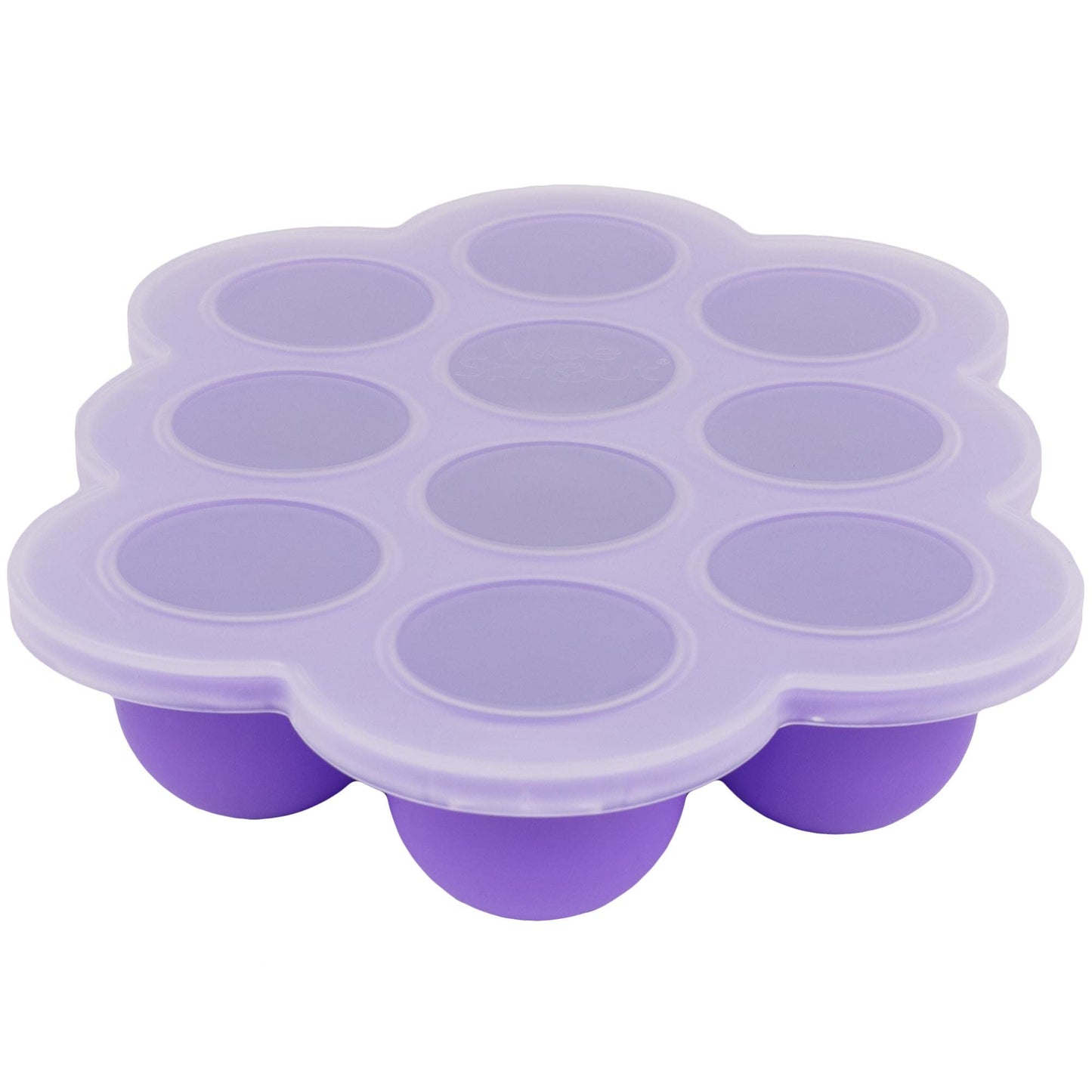 WeeSprout Silicone Freezer Tray with Clip on Lid Perfect Food Storage Container for Homemade Baby Food, Vegetable, Fruit Purees, and Breast Milk (Bright Blue, Ten 1.5 Ounce Sections)
