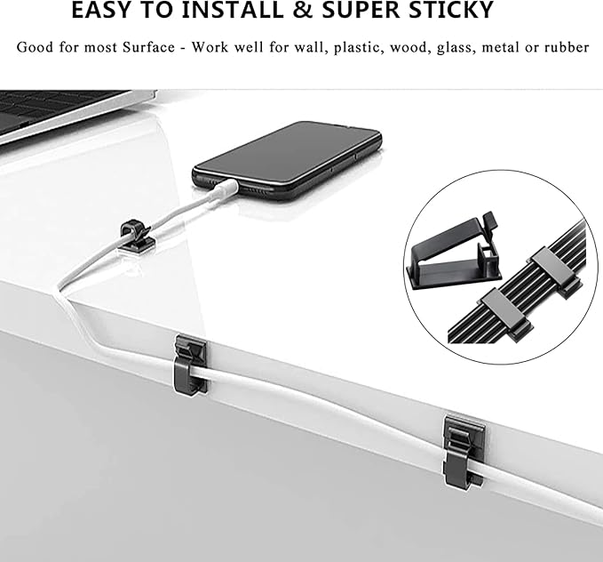 N NOROCME 192 PCS Cable Management Kit 4 Wire Organizer Sleeve, 11 Cable Holder
