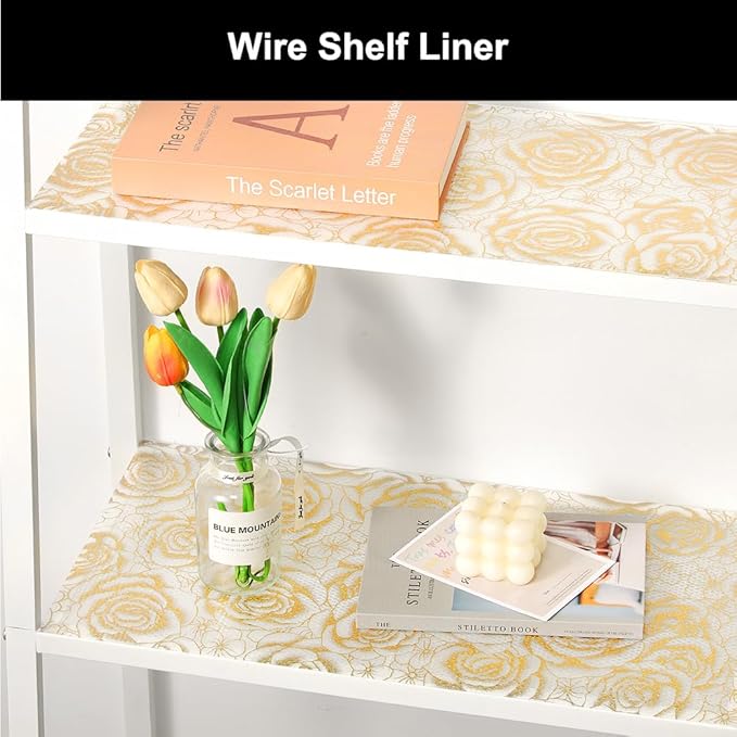 Cooyes Shelf Liner – Premium Non-Adhesive Cabinet & Drawer Liner for Kitchen – Waterproof Shelf Paper with Modern Pattern – Durable EVA Cabinet Mat – Easy to Cut (12" W x 240" L)