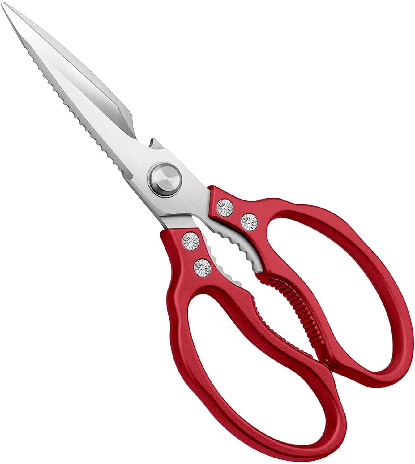 AWinjoy Kitchen Scissors, Heavy Duty Sharp Shears Dishwasher Safe, Rose Gold Cooking Accessories for Meat, Chicken, Fish, Poultry, Herb, Bread