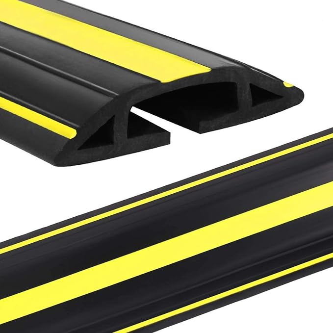 Eapele 10 ft Floor Cable Cover Protector, Heavy Duty PVC Duct Easy to Unroll