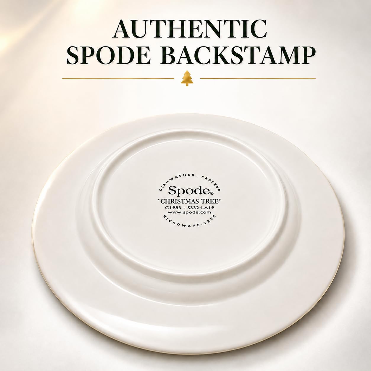Spode Christmas Tree Polka Dot Dessert Plate (Set of 4) - Festive 8-Inch Stoneware Plates for Holiday Entertaining, Appetizers, Snacks - Microwave, Dishwasher, Freezer Safe Party Appetizer Dishes