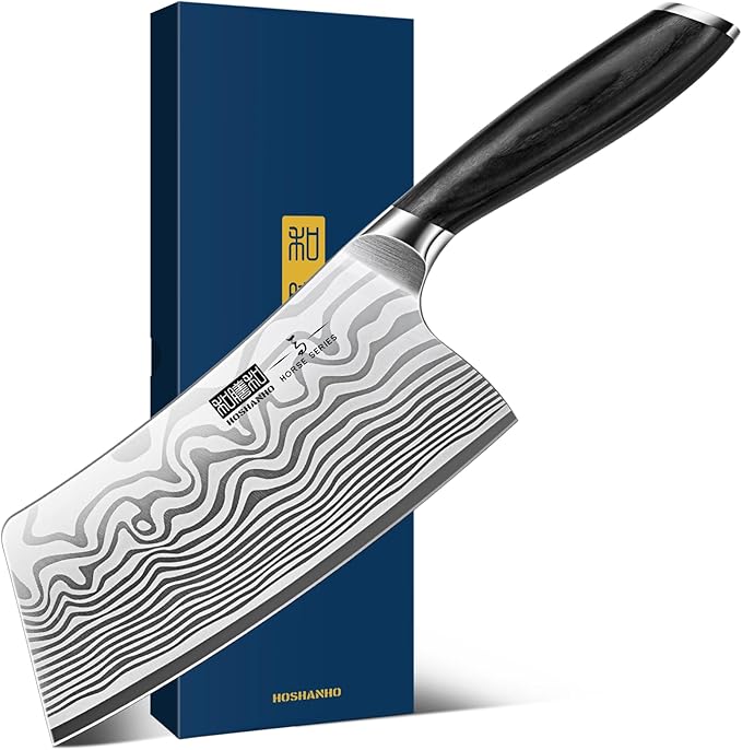 HOSHANHO 7" Santoku Knife, Japanese High Carbon Powder Steel Kitchen Knife