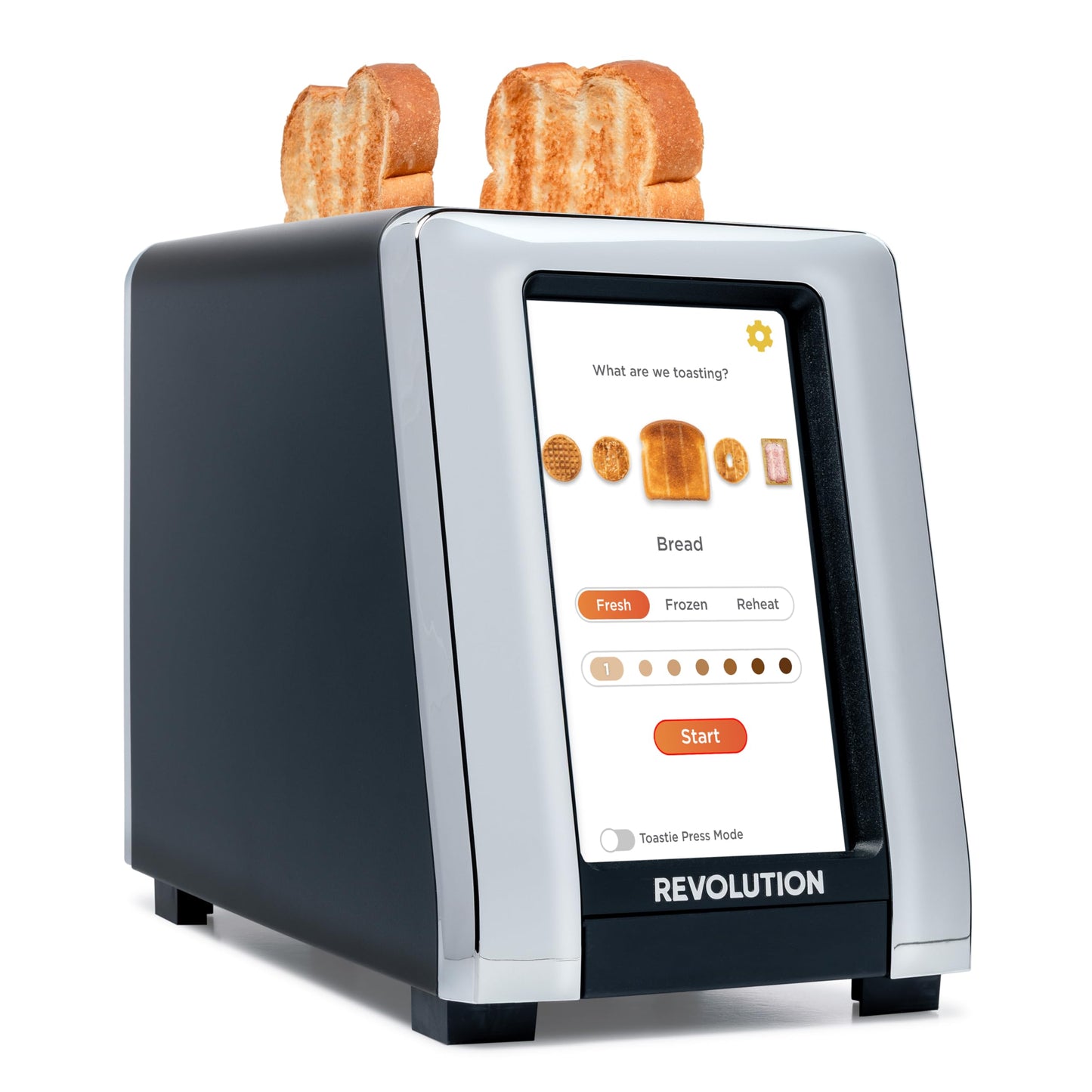 Revolution R180 Connect Touchscreen Smart Toaster with High-Speed InstaGLO Technology – Choose from 6 Bread Types, 7 Browning Levels, & Toastie Press Mode (Stainless Steel, 2-Slice)
