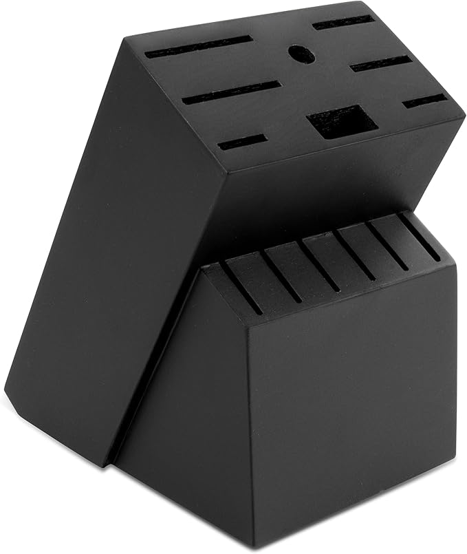 Knife Block for Kitchen Countertop - 20 Slot Universal Knife Holder with Acacia Wood, Large Knife Storage Organizer for Butcher Block, Knife Block Storage without Knives, Easy for Knife set