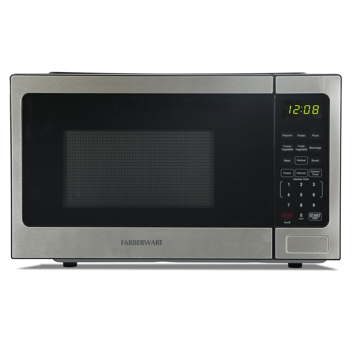 Farberware 0.7 Cu. Ft. Countertop Microwave Oven – 700 Watts Power, Auto Cook Settings, Defrost, Easy Clean and Child Safety Lock - White