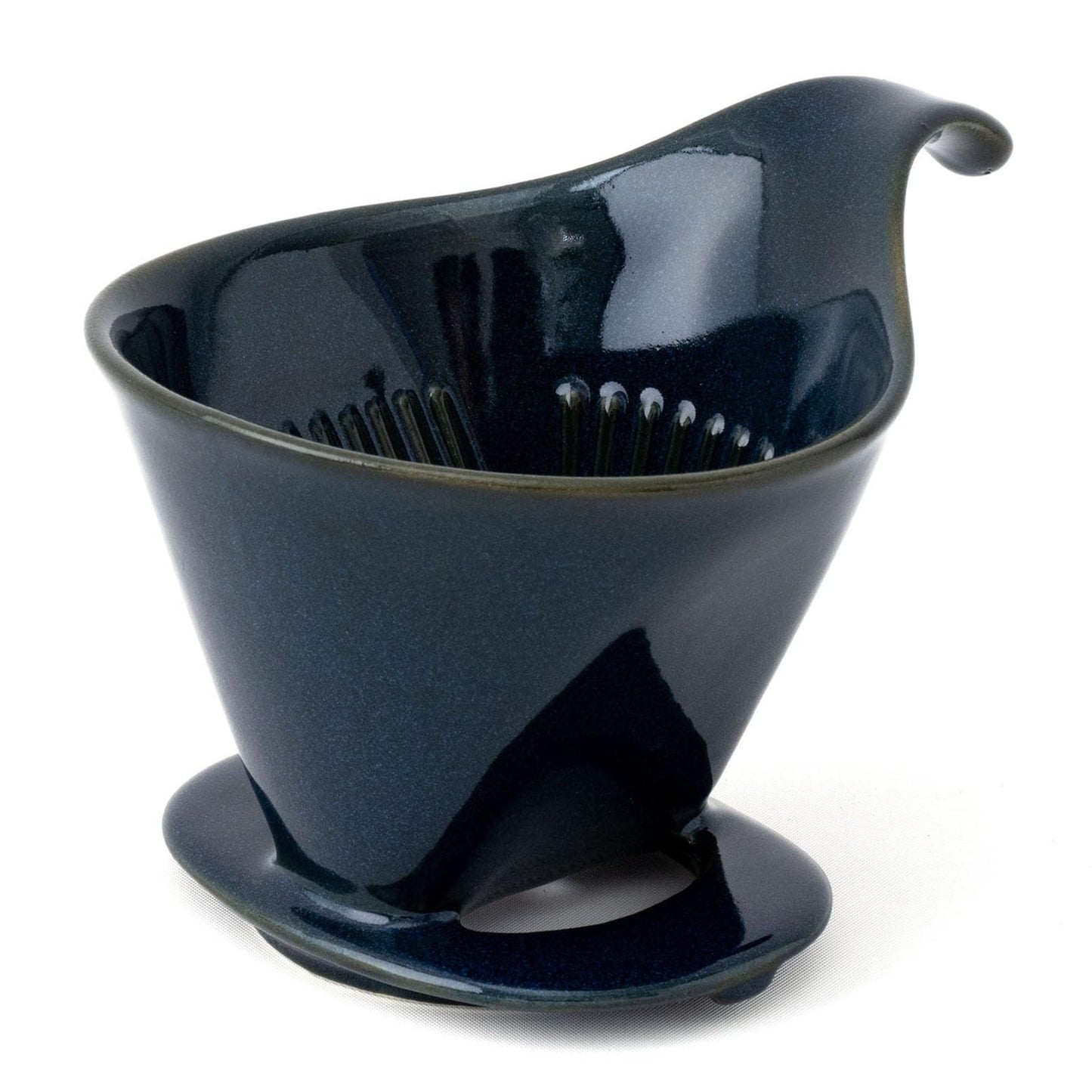 ZERO JAPAN - Bee House Pour Over Coffee Dripper - Ceramic Coffee Maker with Elegant Peek Hole, Drip Cone Brewer Coffee Gifts, Brewing Accessories - Noble Black, Standard Size