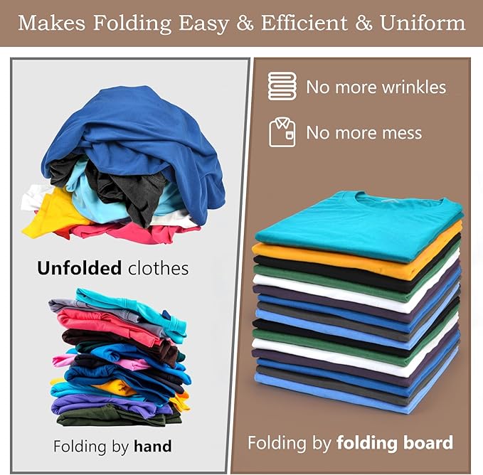 BoxLegend Shirt Folder V7 Metal for Wear Resistance Clothes Folding Board Storage Tshirt Folder Board Metal Edging and Joints Laundry Folding Board Black