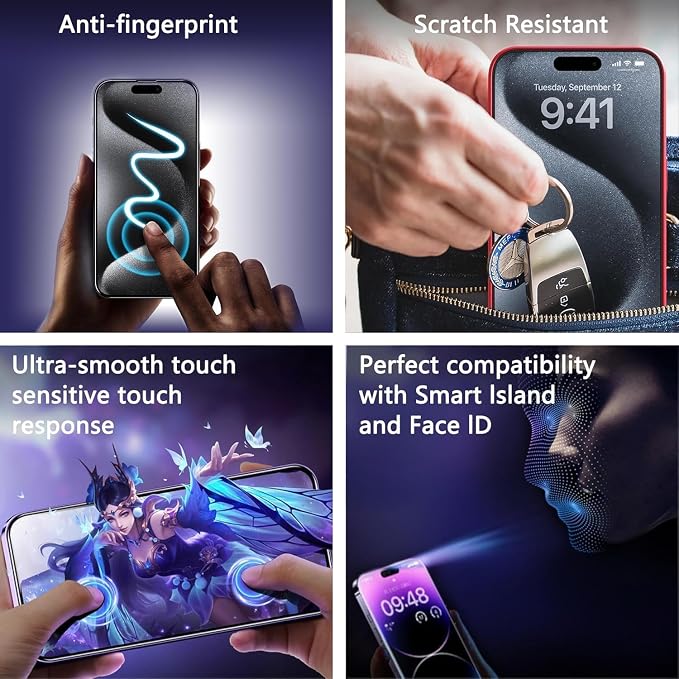 Privacy Screen Protector for iPhone 17 Pro Max 6.9-Inch, Auto Dust Removal