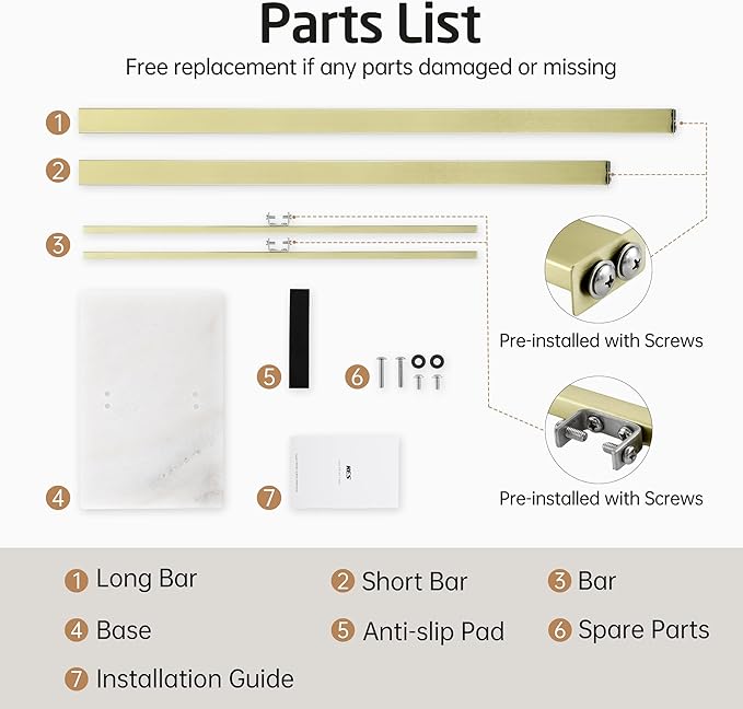 KES Standing Towel Rack with Marble Base, 2-Tier Towel Stand for Bathroom Floor, Upgrade Steady Design, T-Shaped Towel Drying Rack Gold, SUS304 Stainless Steel, Brushed Gold Finish, BTH217-BZ