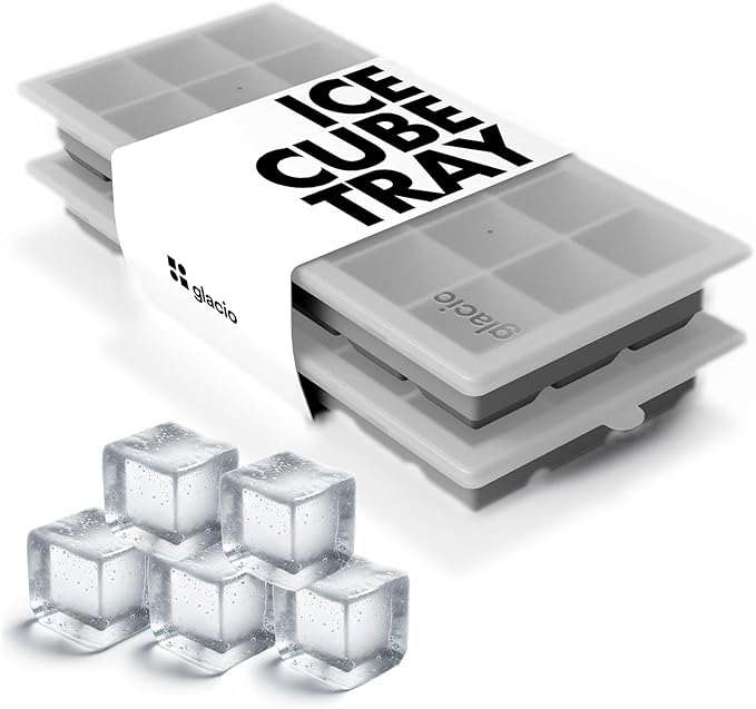 Ice Cube Tray with Lids, Small Silicone Molds for Cocktails & Drinks