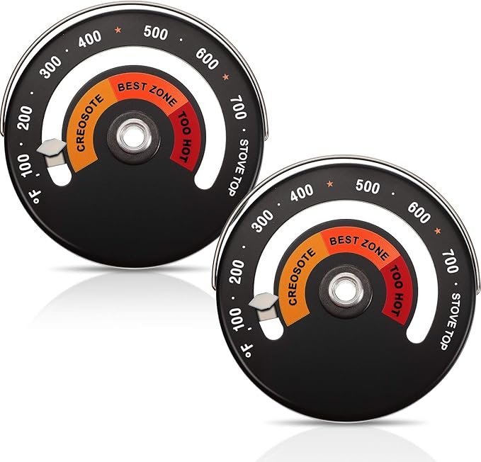Frienda Wood Stove Thermometer Magnetic for Wood Burning Gas Stove(1 Piece)