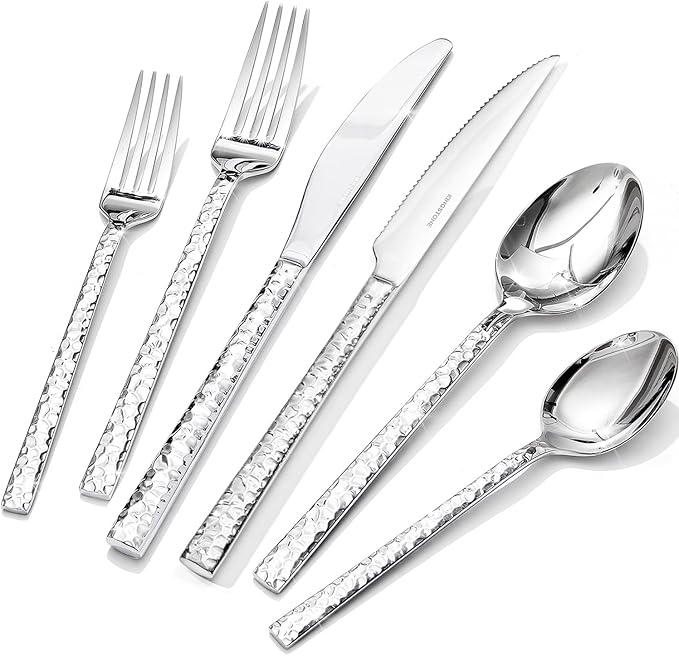24 Piece Silverware Set with Steak Knives for 4,18/10 Stainless Steel