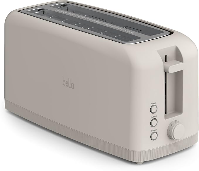 bella Fits-Anywhere™ 2-Slice Slim Toaster, Long Slot & Extra Wide, Surf