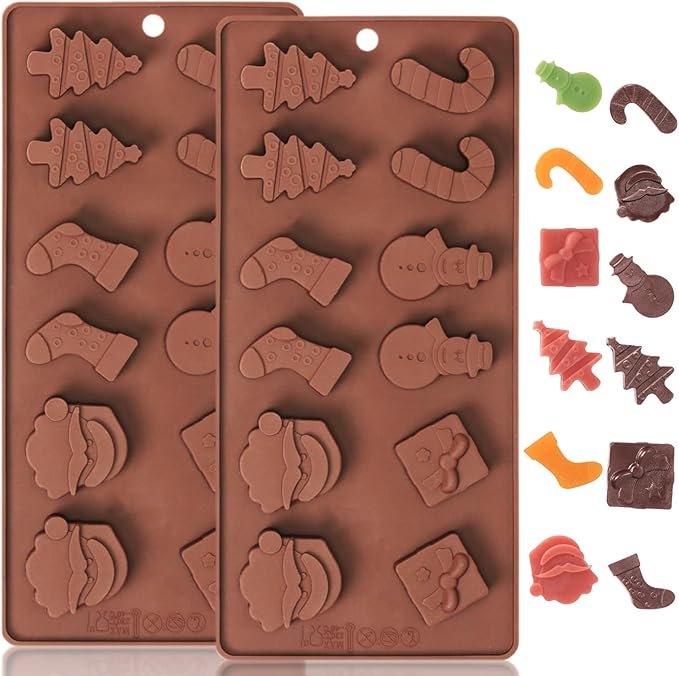ZTHapwa Small Star Silicone Molds, 15 Cavities Star Chocolate Molds for Candy/Gummy/Jelly/Fruit Snack, Mini 3D Stars Mold for Wax Melt/Resin, 2 Pcs