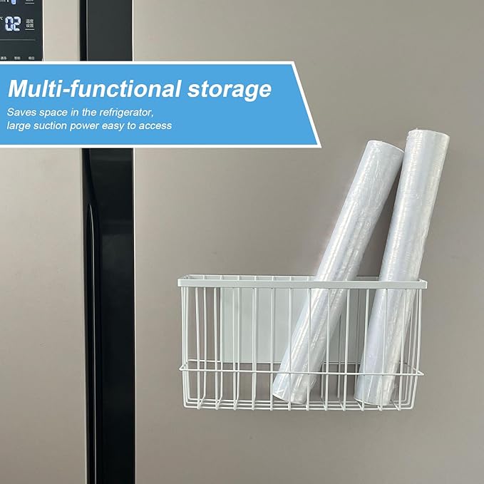 Magnetic Dryer Ball Holder for Laundry Room Dryer Ball Organization, Magnetic Lint Bin for Laundry Room Wool Dryer Ball Organizer, Iron Dryer Ball Container for Laundry Room Storage(White)