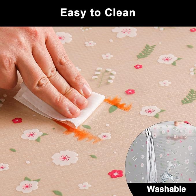 Cooyes Shelf Liner – Premium Non-Adhesive Cabinet & Drawer Liner for Kitchen – Waterproof Shelf Paper with Modern Pattern – Durable EVA Cabinet Mat – Easy to Cut (12" W x 240" L)