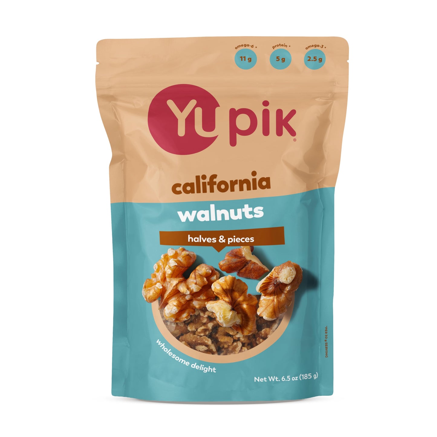 Yupik Raw California Walnuts, Halves & Pieces, 2.2 lb (35.2 oz), Kosher, Gluten-Free, Vegan, Unsalted, Unroasted, Source of Omegas, Healthy Snacks, Nut Topping, Ideal for Baking & Cooking