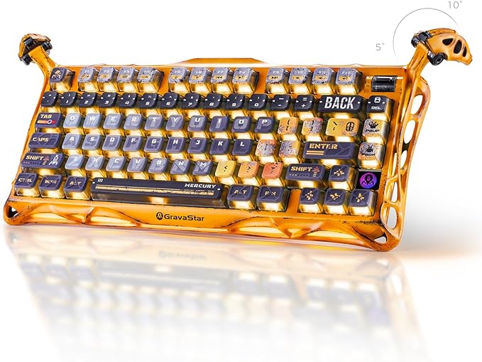 GravaStar Mercury K1 Pro Wireless Mechanical Gaming Keyboard, Aluminum Alloy