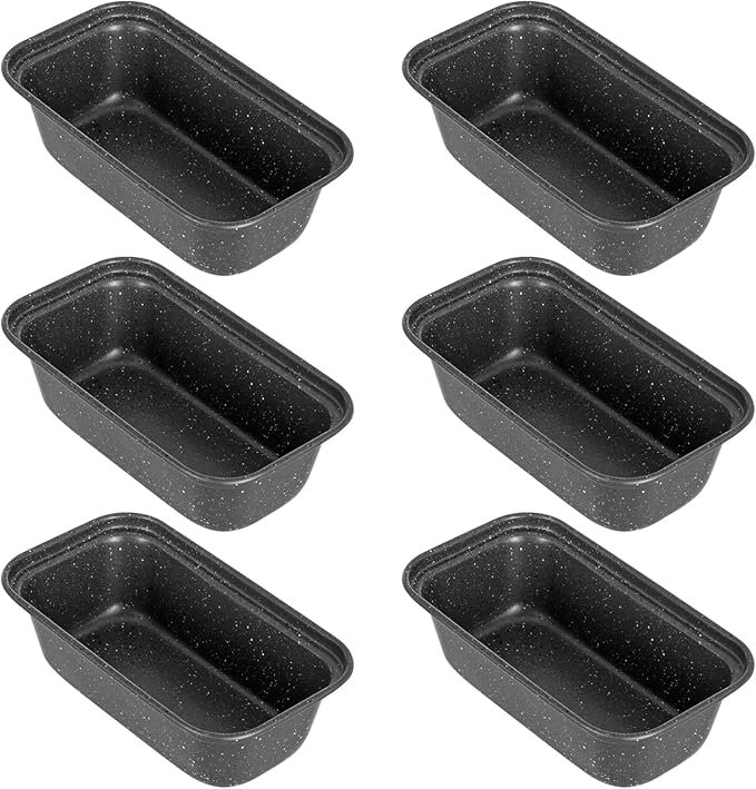 Walooza Mini Loaf Pan, 6x3 Inch Nonstick Bread Pans for Baking, Oven & Air Fryer Safe Small Banana Bread & Meatloaf Pan, Carbon Steel Baking Tins for Homemade Bread (Mini Loaf Pan(3-pack))