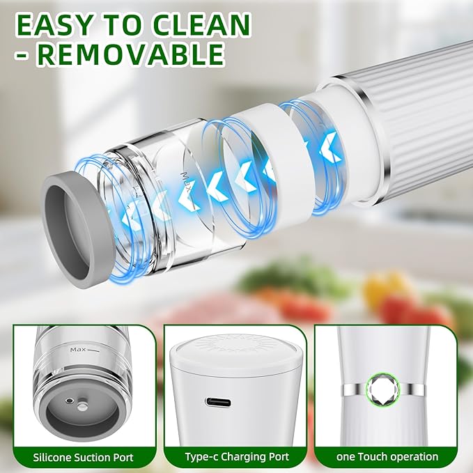 Vacuum Sealer for Food, Handheld Vacuum Sealer For 10X Preservation & Fresh