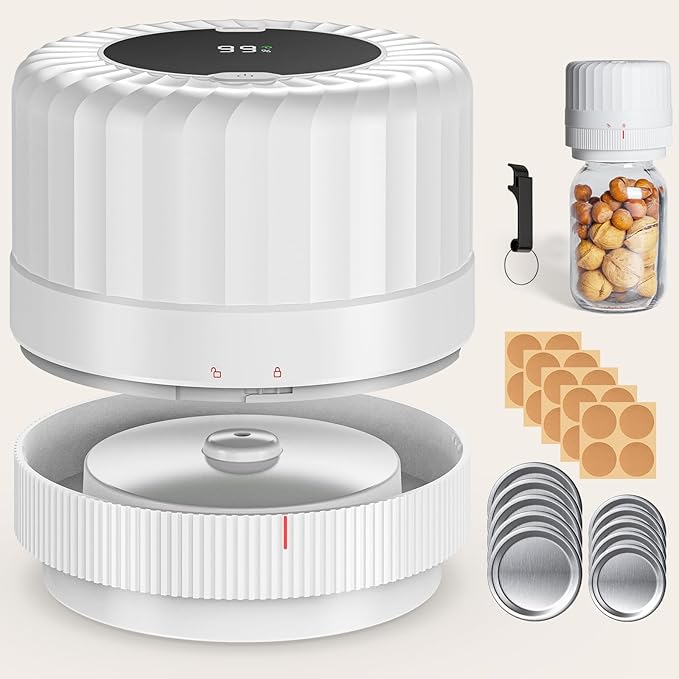 HTPOW Mason Jar Vacuum Sealer, Auto Sealing for Regular and Wide Mouth Jars