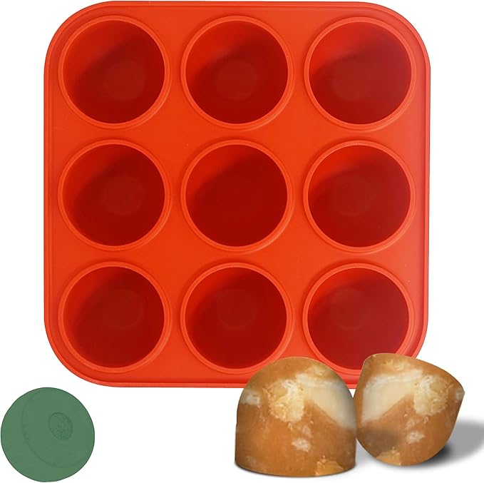 Wilewir 9-Cavity Silicone Frozen Dog Treat Mold for Woof Pupsicle & Power Chewer Pupsicle Large 25-75lbs,Reusable Frozen Dog Treat Tray Mold for Pupsicle Toy