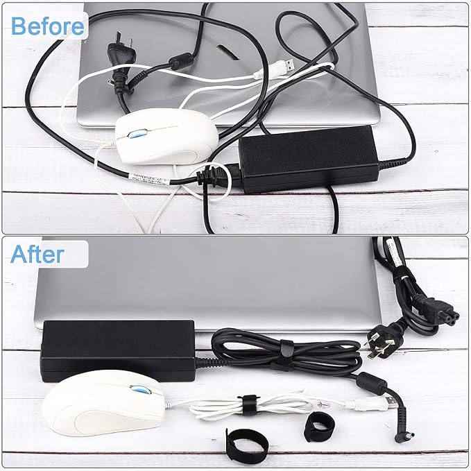 60 PCS 6 Inches Reusable Cable Ties, Adjustable Cord Straps Wire Organizer Cord