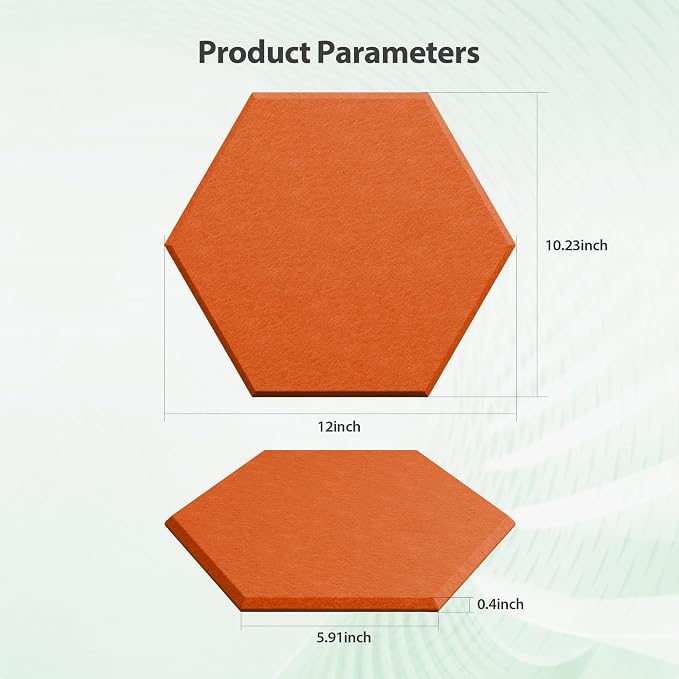 12 Pack Acoustic Panels Self Adhesive Sound Proof Foam, High Density Sound