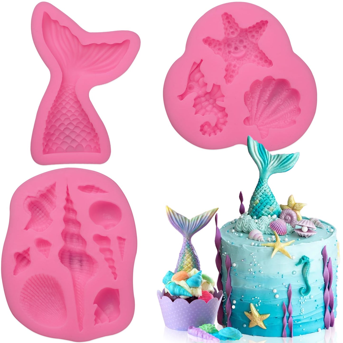 Sakolla Graduation Fondant Molds Silicone Doctoral Cap Diploma Chocolate Candy Molds Congrats Grad Congratulations Mould Cake Toppers Party Decorations for 2026 Graduation Celebration