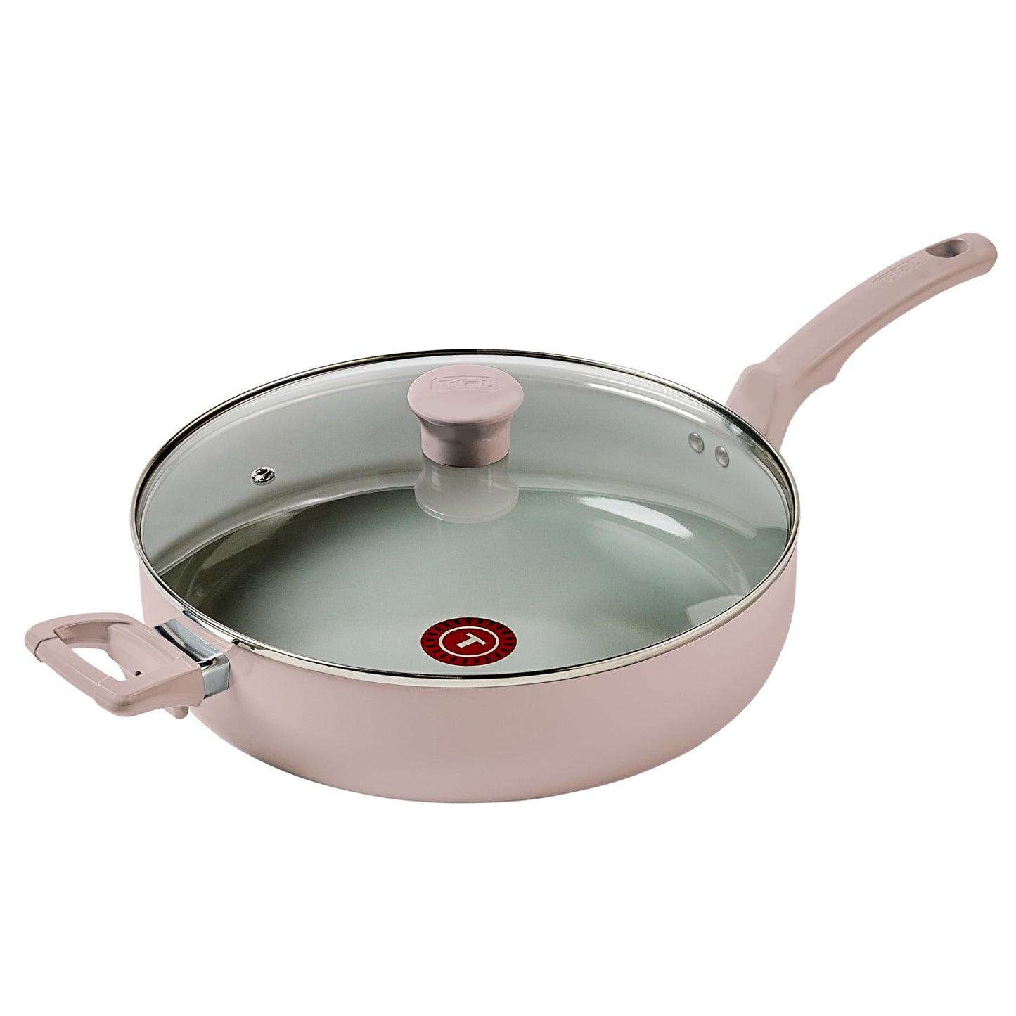 T-Fal Revive Ceramic Nonstick Sauté Pan with Lid, 6 Qt Forged Skillet
