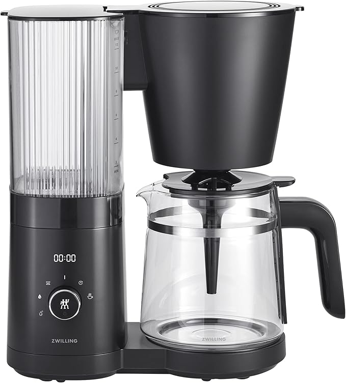 ZWILLING Enfinigy Glass Drip Coffee Maker 12 Cup, Awarded the SCA Golden Cup Standard, Silver