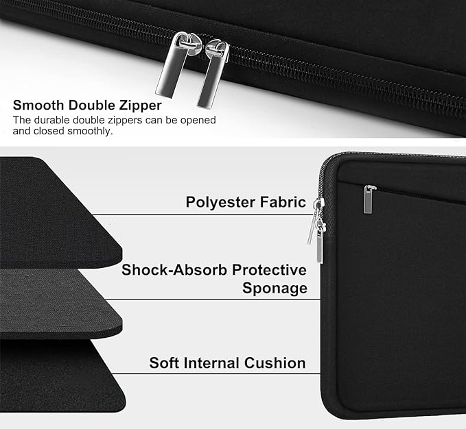 Laptop Sleeve Case 17 inch, Durable Computer Carrying Bag Protective Case