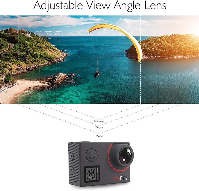 AKASO V50 Elite 4K60fps Touch Screen WiFi Action Camera Voice Control EIS 131