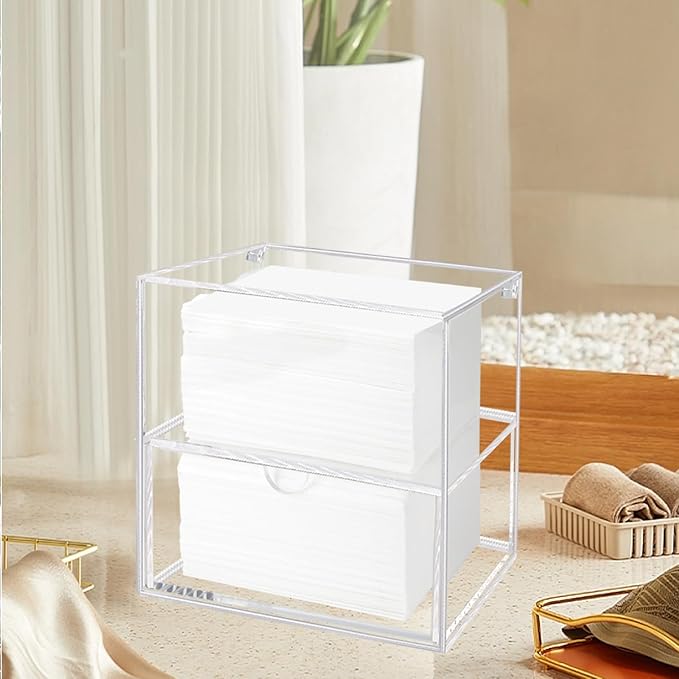 Dryer Sheet Holder Box, Acrylic Laundry Sheets Container, Dryer Sheets Storage Dispenser for Laundry Room
