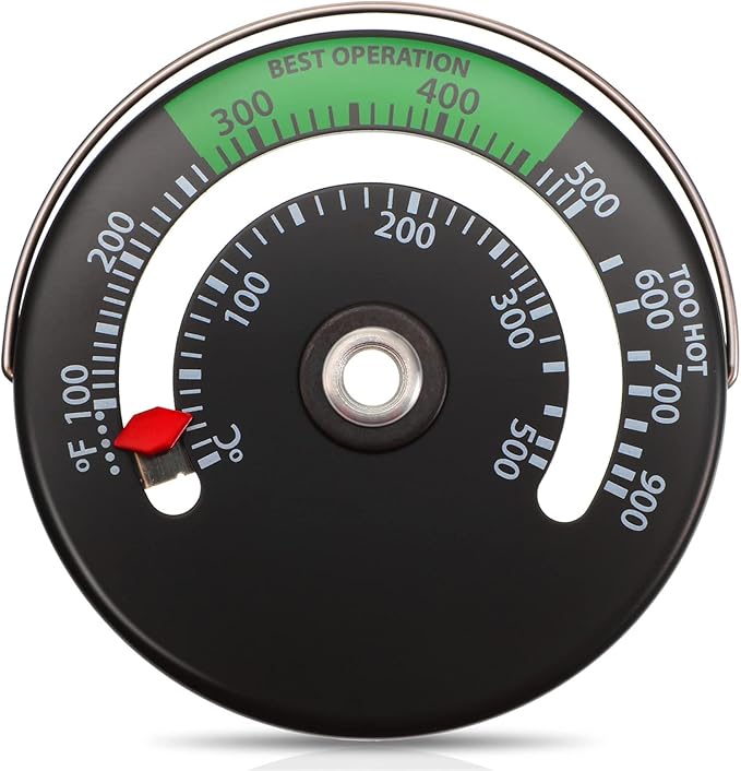 Weewooday 1 Piece Magnetic Wood Stove & Oven Temperature Thermometer