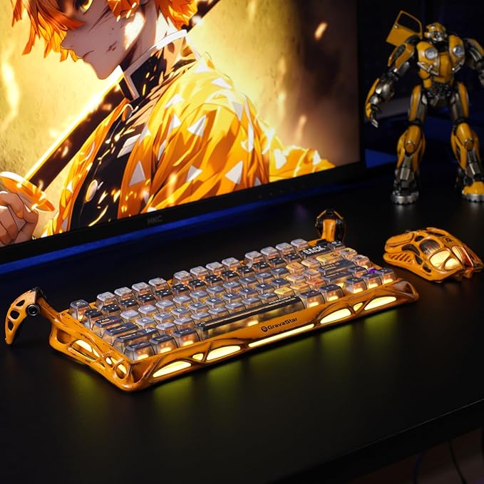 GravaStar Mercury K1 Pro Wireless Mechanical Gaming Keyboard, Aluminum Alloy