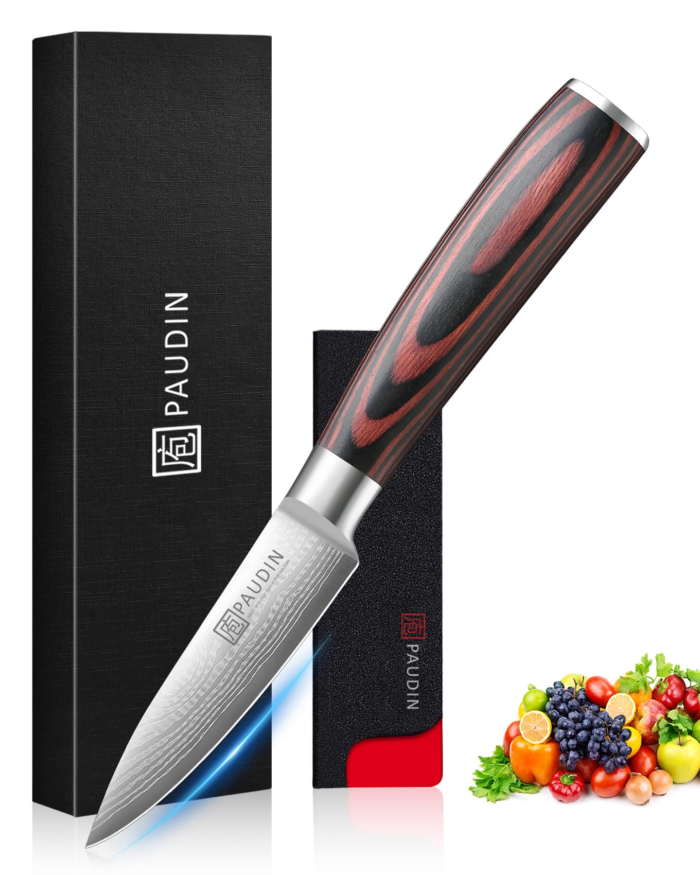 PAUDIN Bread Knife, 10 inch Serrated Knife, German Stainless Steel Bread Knife for Homemade Bread, Razor Sharp Edge for Efficient Slicing Sourdough Bread, Bagels, Cake