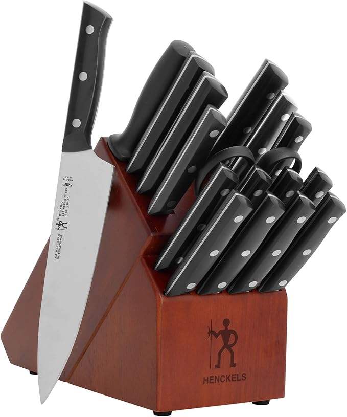 HENCKELS Dynamic Razor-Sharp 15-Piece Knife Set, Chef, Bread, Steak, German Engineered Informed by 100+ Years of Mastery