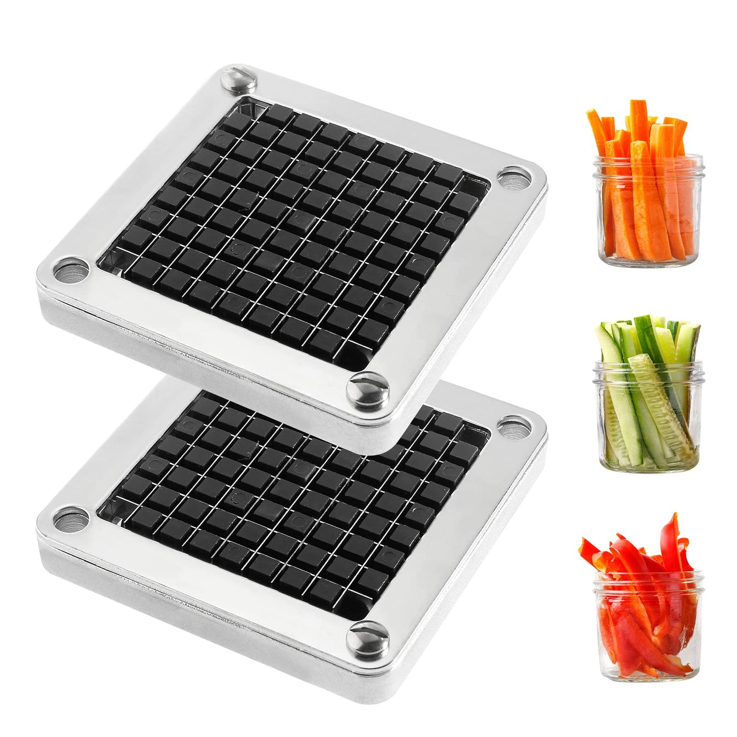 WICHEMI Chopper Blade 1/4" Inch Commercial Vegetable Dicer Blades, 2 Pack