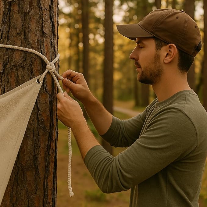 100 Ft Heavy Duty Braided Cotton Rope Clothesline Approximately #6 1/4" 6 mm Multi Purpose Home Boat Camping