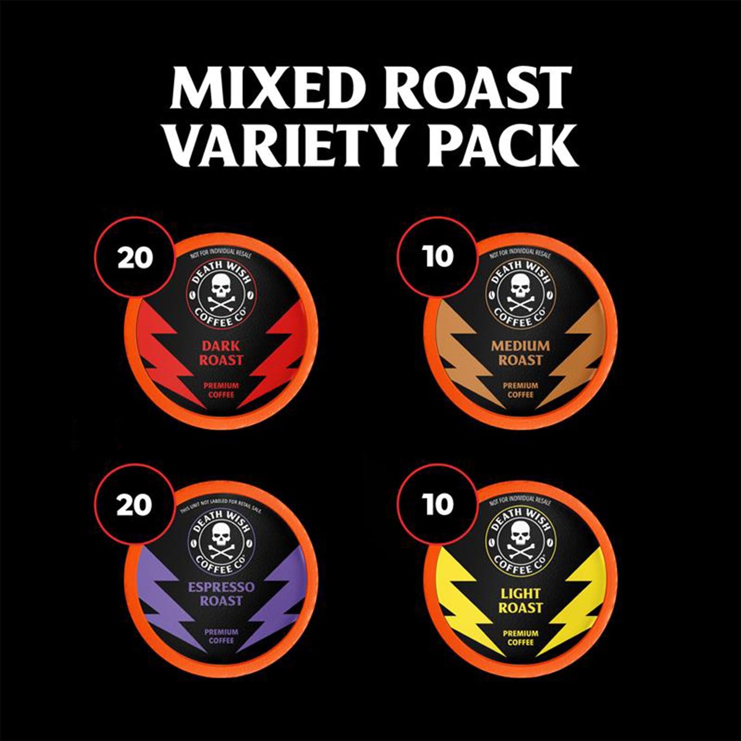 Death Wish Coffee Valhalla Java Medium-Dark Roast Pods, Organic, 50 Count