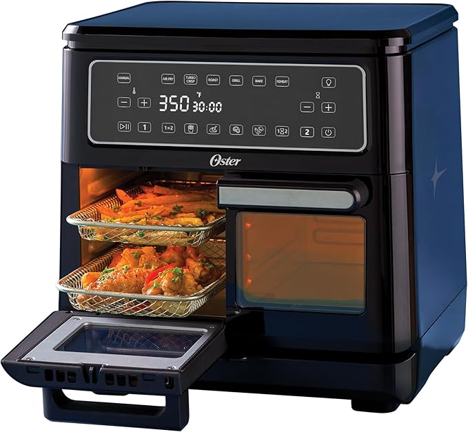 Oster 6 Quart Digital Air Fryer with Window, Large Capacity Airfryer for Easy Cooking