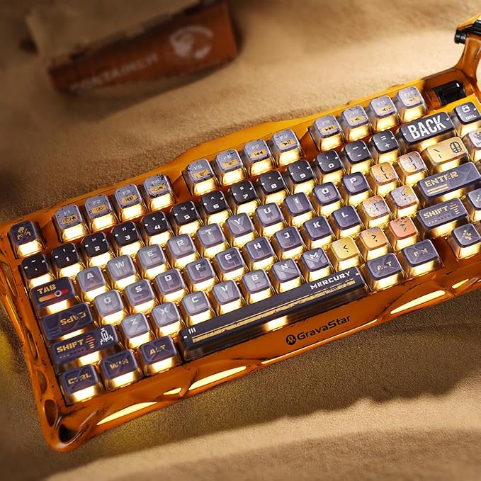GravaStar Mercury K1 Pro Wireless Mechanical Gaming Keyboard, Aluminum Alloy